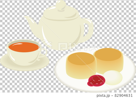 スコーンと紅茶 82904631