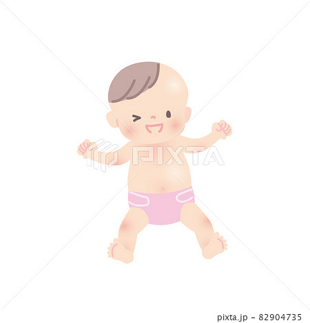 笑顔の赤ちゃんのイラスト素材のイラスト素材