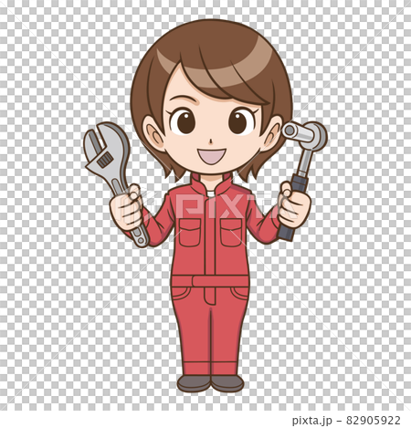 Female mechanic with tools Female mechanic with tools 82905922