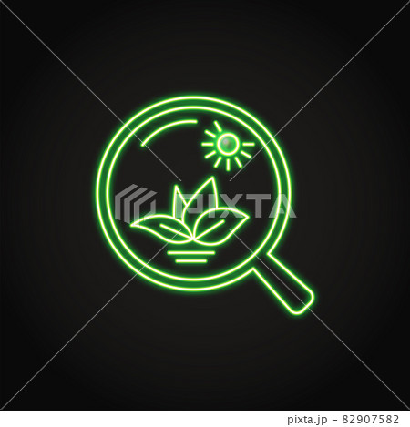 Neon ecology science icon in line style 82907582