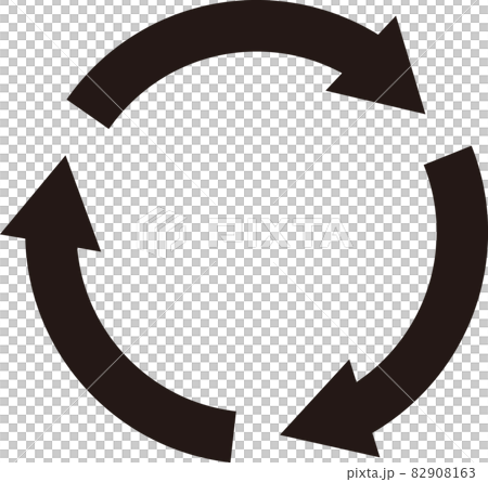 Arrow (circulation) cycle icon black recycling Arrow (circulation) cycle icon black recycling 82908163