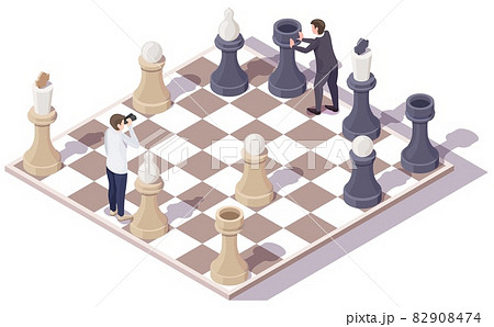 Play Chess online stock illustration. Illustration of chess - 27050103