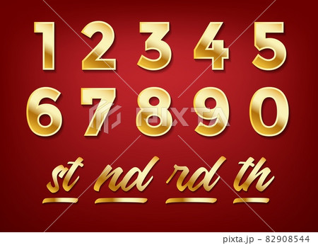 Anniversary golden numbers 82908544