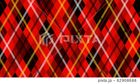 Abstract red and black geometric plaid pattern background. Simple diamond shape texture creative design with diagonal line stripes decoration. Suit for printing, wallpaper, fabric, backdrop 82908688