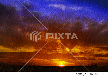 Colorful clouds on sky at sunrise in Scotland Colorful clouds on sky at sunrise in Scotland 82909968