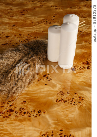 The edge of wooden stylish table The edge of wooden stylish table 82910578