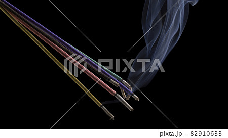 Burning indian or thai incense aroma sticks variety 82910633