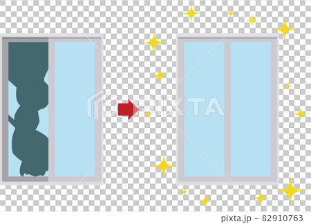 Illustration vector of broken windows and repaired windows Illustration vector of broken windows and repaired windows 82910763
