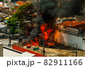 Huge fire flame caused by a gas leak in Brazil 82911166