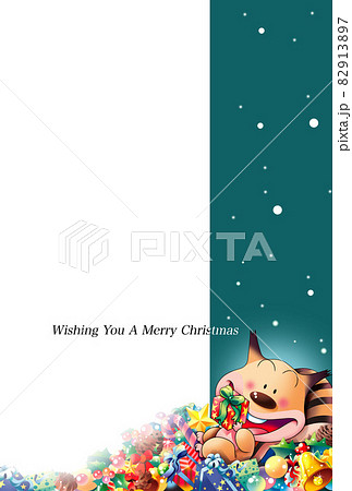 クリスマスカード,リスのクリスマスイブのプレゼント クリスマスカード,リスのクリスマスイブのプレゼント 82913897