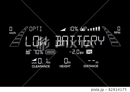 Drone controller display low battery warning Drone controller display low battery warning 82914175