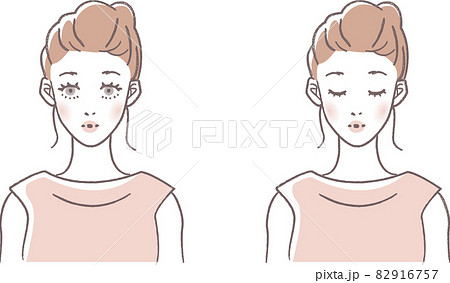 美容系広告におすすめの若い女性の2種類のイラスト 美容系広告におすすめの若い女性の2種類のイラスト 82916757