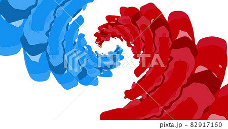 Image of a blue and red drawing turning and creating a storm center Image of a blue and red drawing turning and creating a storm center 82917160