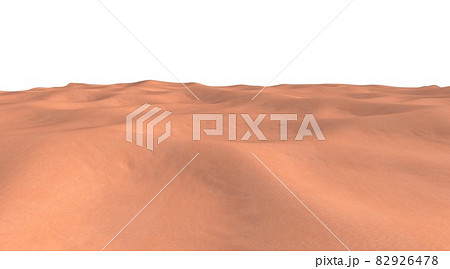 Sand dunes in the desert Isolated on white background 3d illustration Sand dunes in the desert Isolated on white background 3d illustration 82926478