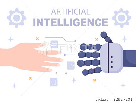 Artificial Intelligence Digital Brain Technology and engineering Concept With Programmer Data or Systems that can be set up in a Scientific Context. Vector Illustration 82927201
