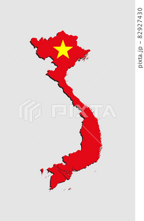 Vector Map Vietnam Made Flag Asia Countryのイラスト素材