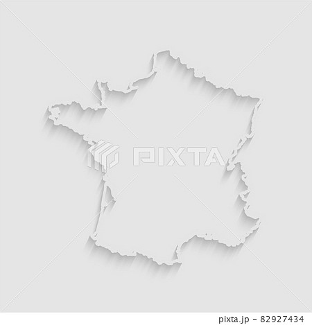 Vector outline map France with creative shadow 82927434