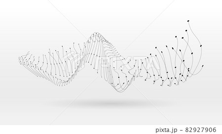 Frequency dot line sound wave background 82927906