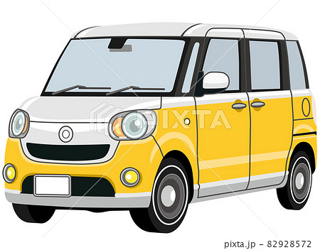 かわいいレトロな車のイラストのイラスト素材