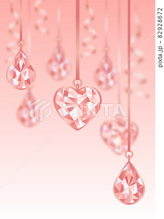 Romantic template wiht Pink Diamonds and blur... - Stock Illustration  [82928672] - PIXTA