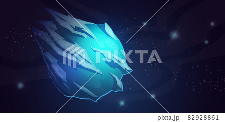 Ice planet in space, galaxy comet with crystals Ice planet in space, galaxy comet with crystals 82928861