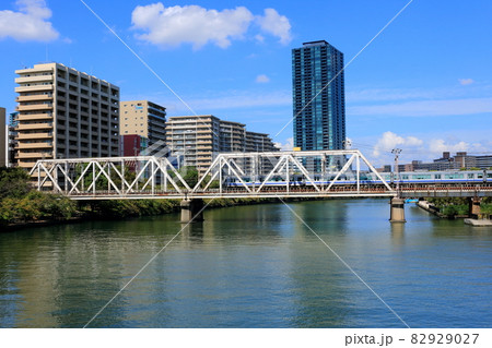 大阪　桜ノ宮の街並み 82929027