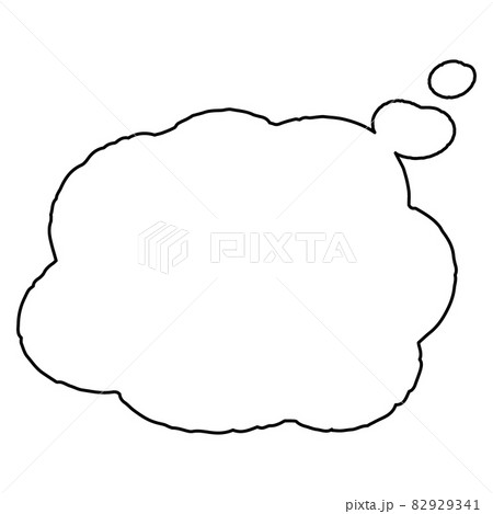 シンプルな手書きのふきだし 考えている時 シンプルな手書きのふきだし 考えている時 82929341