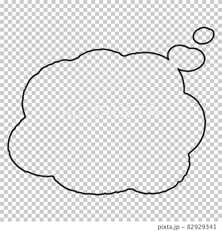 シンプルな手書きのふきだし 考えている時 シンプルな手書きのふきだし 考えている時 82929341