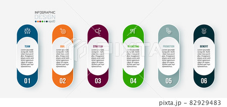 Business infographic  template with step or option design. 82929483