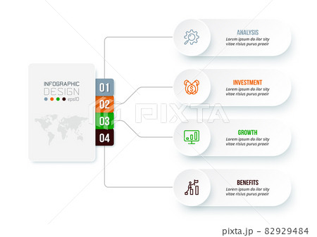 Business concept infographic template with diagram. 82929484