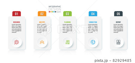 Business infographic  template with step or option design.. 82929485