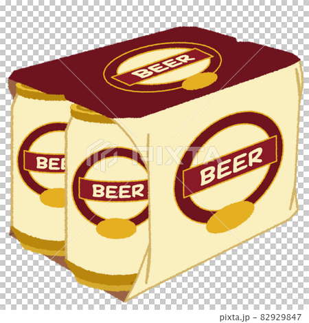 Illustration of a 6-can pack of beer Illustration of a 6-can pack of beer 82929847
