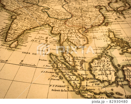 アンティークの世界地図　東南アジア 82930480