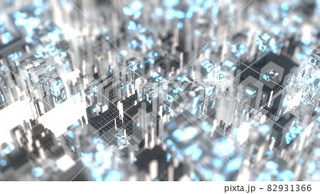 サイバー空間 機械 宇宙 Sci-fi 都市 VJ [別Verあり] 82931366