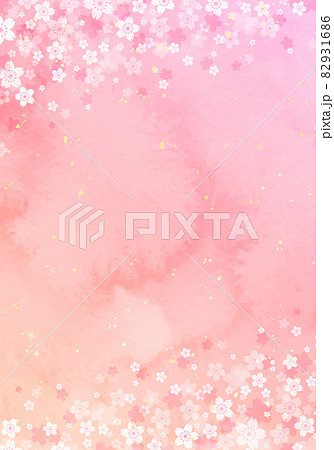 水彩の桜の花のベクターイラスト背景 82931686