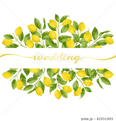 Wedding Invitation Card with Lemon Brunches 82931993