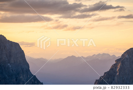 Colourful sunset sky above mountain range in Canadian Rockies,Rimwall Summit,Canada Colourful sunset sky above mountain range in Canadian Rockies,Rimwall Summit,Canada 82932333