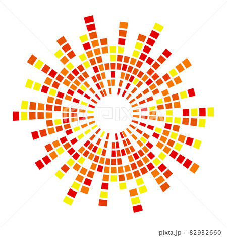 Abstract circular equalizer. Eq round audio soundwaves. Graphic equalizer. Frame. Vector illustration 82932660