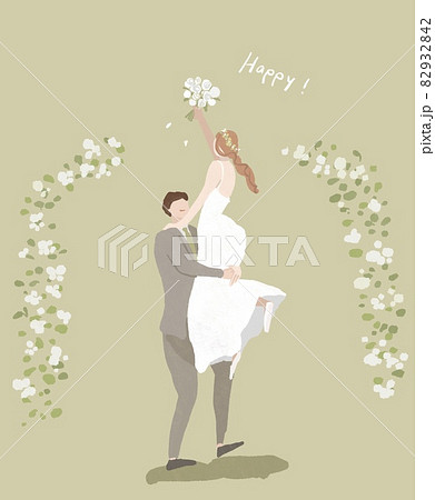 新郎新婦、ウエディング、結婚式、ブライダル、花嫁、花冠、ガーデンウエディング D 新郎新婦、ウエディング、結婚式、ブライダル、花嫁、花冠、ガーデンウエディング D 82932842