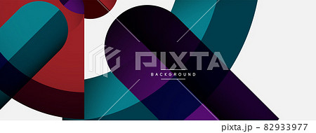 Geometric abstract background. Round shapes, circles, lines composition for wallpaper banner background or landing page Geometric abstract background. Round shapes, circles, lines composition for wallpaper banner background or landing page 82933977