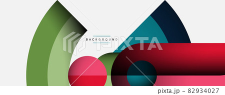 Trendy shapes, color minimal design composition, lines and shadows for wallpaper banner background or landing page 82934027