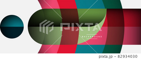 Trendy shapes, color minimal design composition, lines and shadows for wallpaper banner background or landing page 82934030