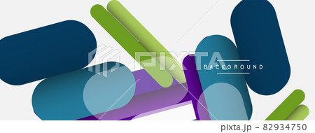 Overlapping round shapes and lines background. Vector illustration for wallpaper banner background or landing page Overlapping round shapes and lines background. Vector illustration for wallpaper banner background or landing page 82934750