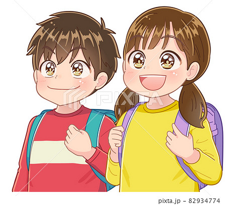 夢いっぱいで笑顔の小学生 夢いっぱいで笑顔の小学生 82934774