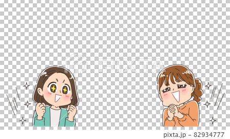 女性二人の表情 女性二人の表情 82934777