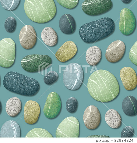 Seamless pattern with sea pebbles Stones from the beach Seamless pattern with sea pebbles Stones from the beach 82934824