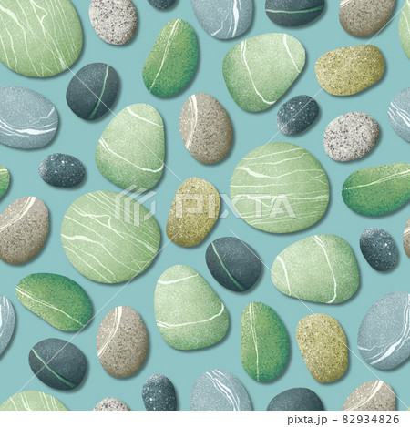 Seamless pattern with sea pebbles Stones from the beach Seamless pattern with sea pebbles Stones from the beach 82934826