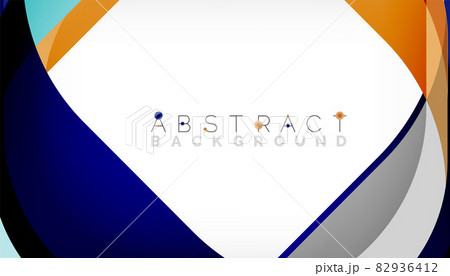 Abstract square shape with overlapping waves, minimal geometric background. Vector Illustration For Wallpaper, Banner, Background, Landing Page 82936412