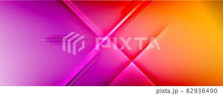 Abstract background - lines composition created with lights and shadows. Technology or business digital template. Trendy simple fluid color gradient abstract background with dynamic 82936490