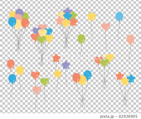 かわいい風船のイラストのセット シンプル バルーン 飾り 装飾 イベント パーティー 誕生日 お祝い かわいい風船のイラストのセット シンプル バルーン 飾り 装飾 イベント パーティー 誕生日 お祝い 82936905